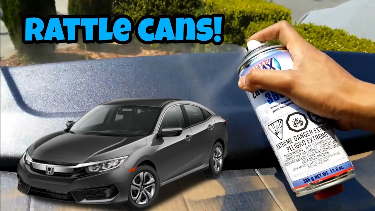 1618 Civic Spoiler painted WITH Rattle Spray Paint Cans D.I.Y YouTube
