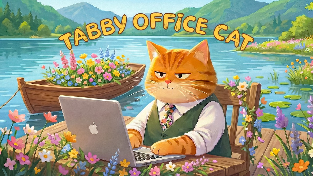 Spring Lakeside Focus 💐 30/5 Pomodoro Timer 😸 Chill Lofi Jazz to Focus, Study & Work