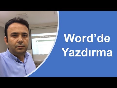 Video: Word'de Metin Nasıl Yazdırılır