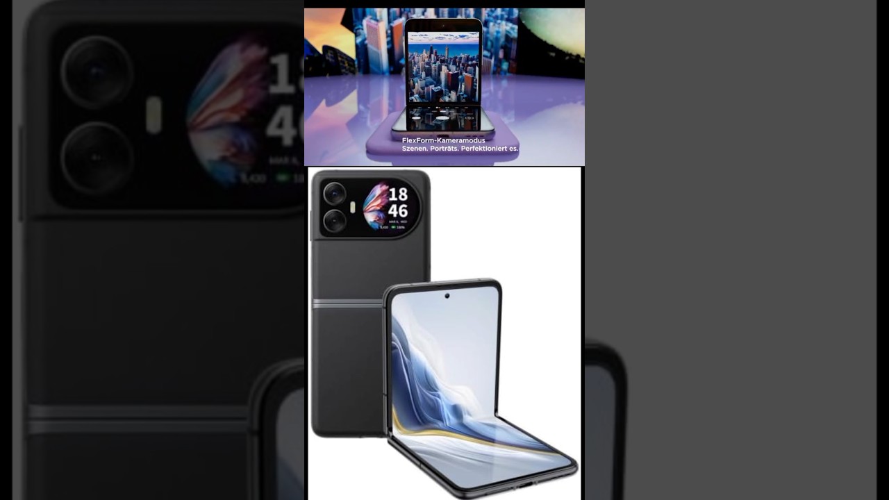 509,99€ Blackview Hero 10 Smartphone Ohne Vertrag, 6,9-Zoll-2,5K Faltbares Design Dual-Bildschirm