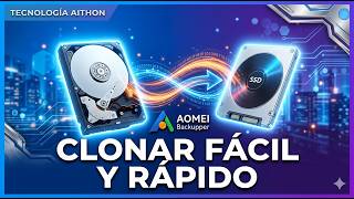 Cómo CLONAR HDD a SSD (Fácil y Rápido) con AOMEI Backupper