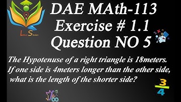 DAE Math - 113 Chapter 1 Exercise # 1.1 Question 5 | DAE Applied Mathematics-1