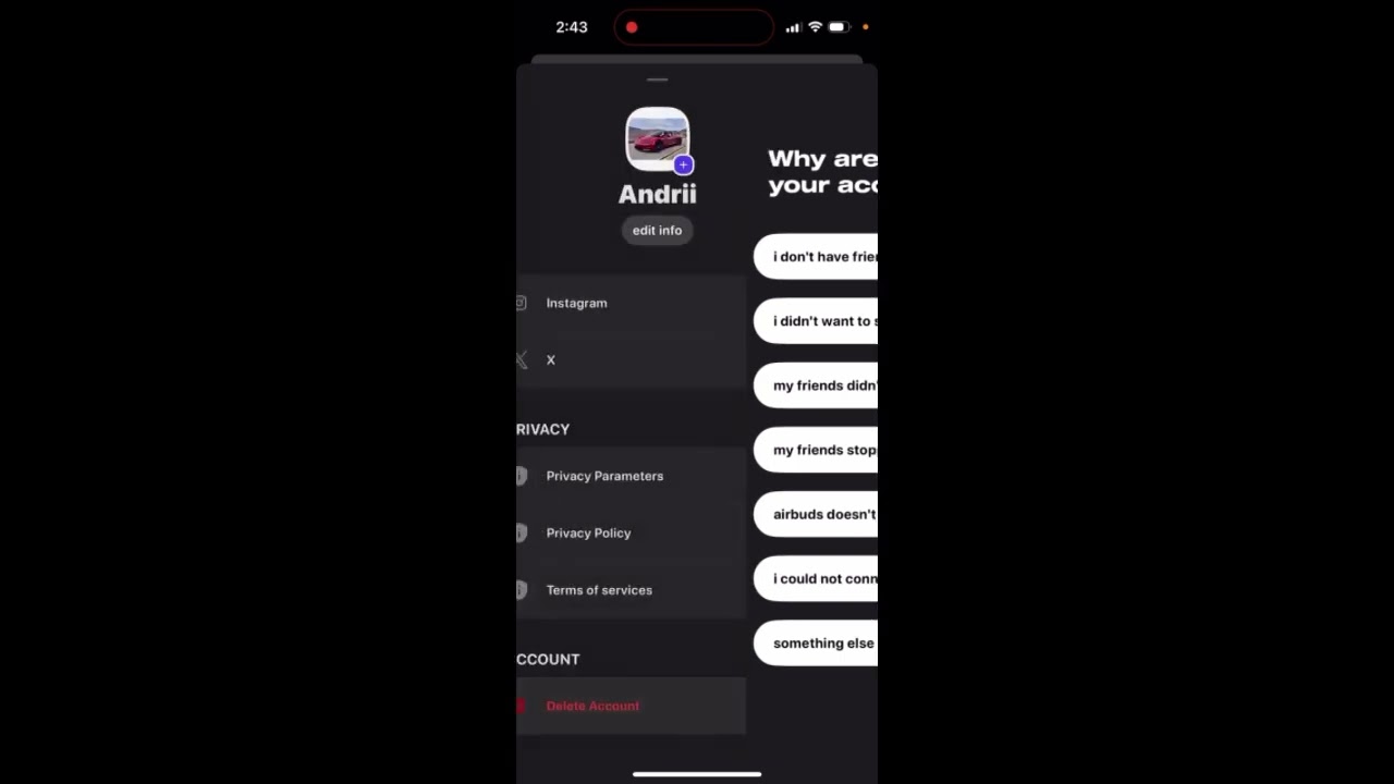 HOW TO DELETE AIRBUDS ACCOUNT?