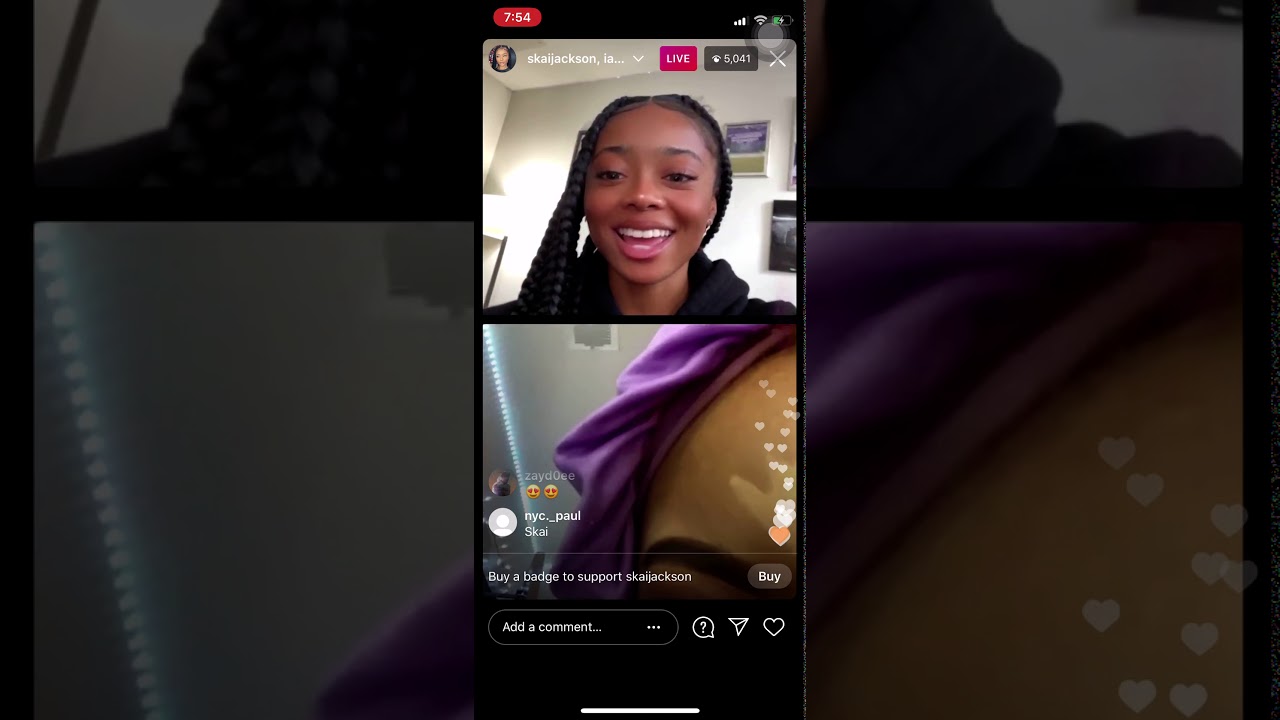 Skai Jackson Instagram Live