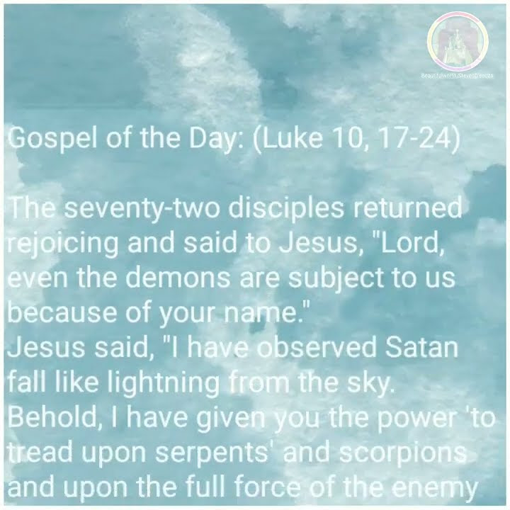 gospel-of-the-day-luke-10-17-24-youtube