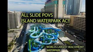 ALL SLIDES At The ALL NEW Island Waterpark at Showboat Atlantic City