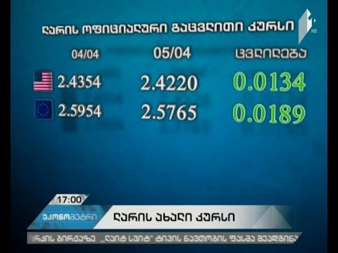 ლარი გამყარდა  - ერთი დოლარი 2.42 თეთრი ღირს