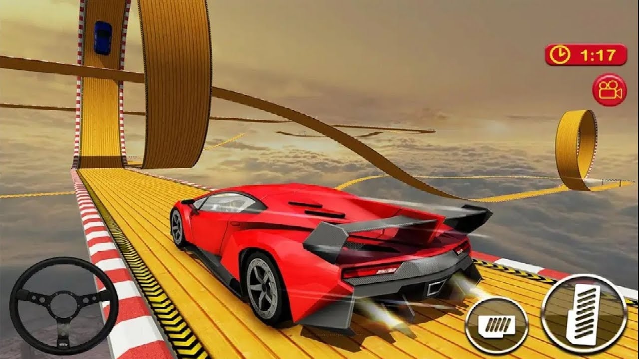 Car Driving & Racing On Crazy Sky Tracks Game #Android GamePlay FHD #