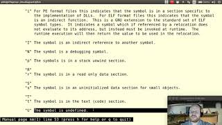 Pentester Academy Linux Forensics course malware part4 using nm