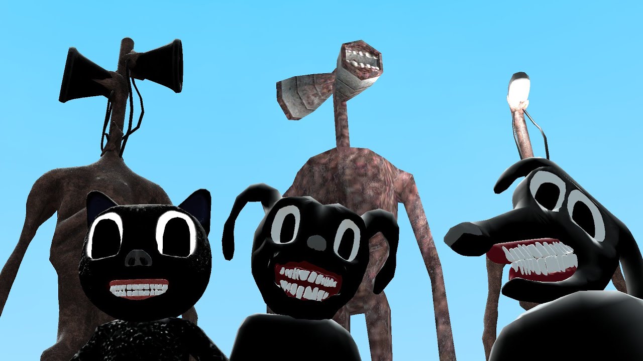 TEAM SIREN HEAD VS TEAM CARTOON CAT!! (Trevor Henderson Mod Pack ...