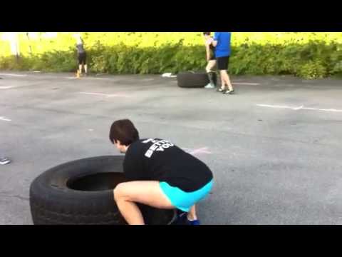 Leigh Ann Pepin - Tire Drag & Flips - October 2012 Scary Strong Games