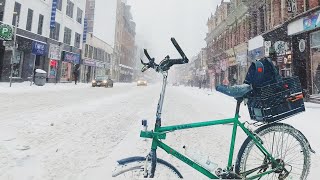 Yonge st in the snow (toronto) - narrated bike ride