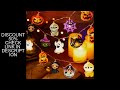 1PC Halloween 10/20 LED Battery Powered String Lights With Ghost Witch Cat Pumpkin Spider Web Skelet