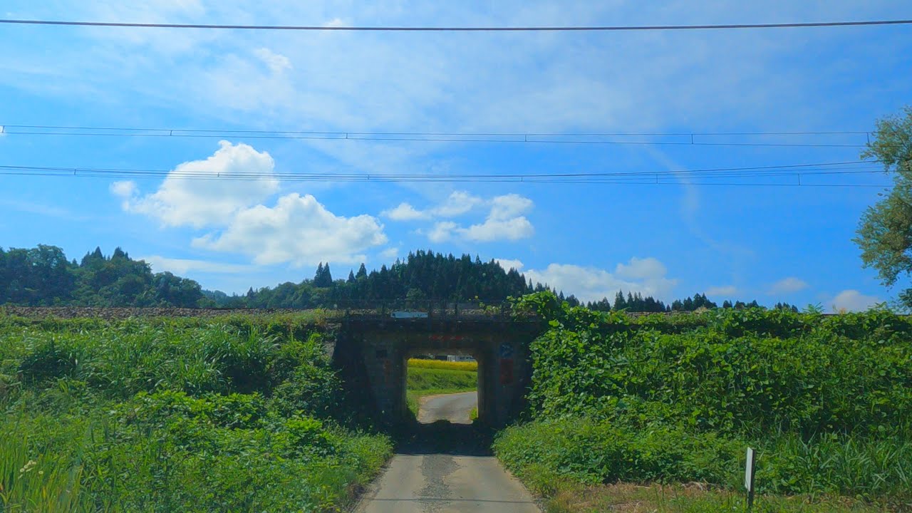 堀之内十五夜まつり　魚沼市堀之内一周駅伝大会コース　【４K60ｐドライブ】4K  Japan  　Traditional Japanese festival Ekiden running course