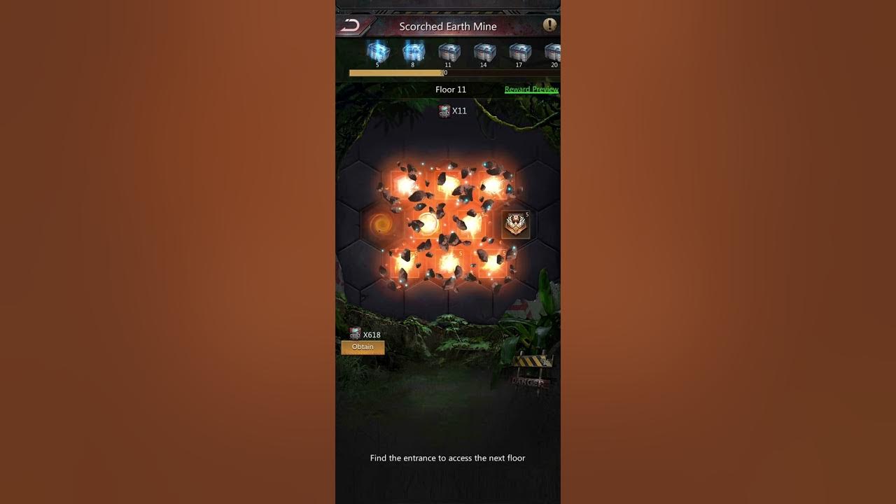 Puzzles and Survival, Scorched Earth Mine. Very Expensive Spent and