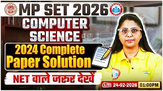 MP SET 2026 | MP SET Computer Science Classes | MP SET 2024 Computer Science Complete Paper Solution