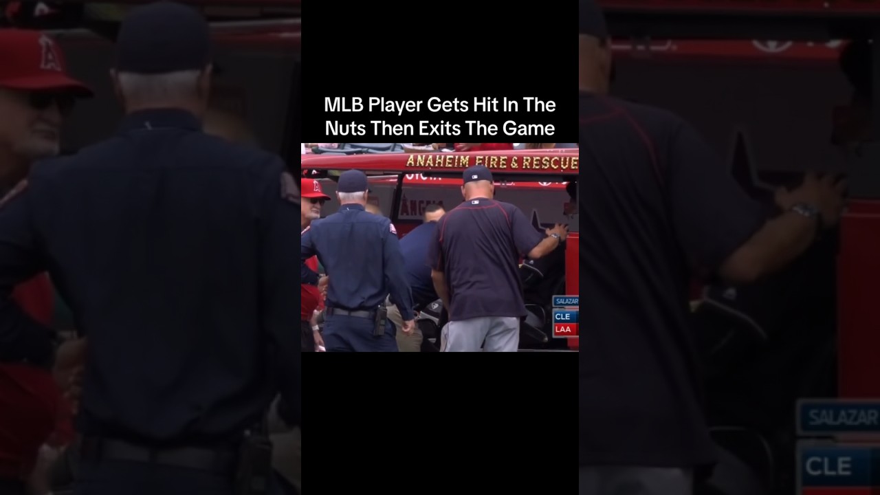 MLB Player Gets Hit In The Nuts Then Exits The Game sports baseball 