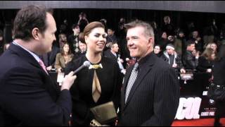Alan Thicke and wife Tanya Callau arrive at the Mission Impossible 4 Premiere with Brad Blanks