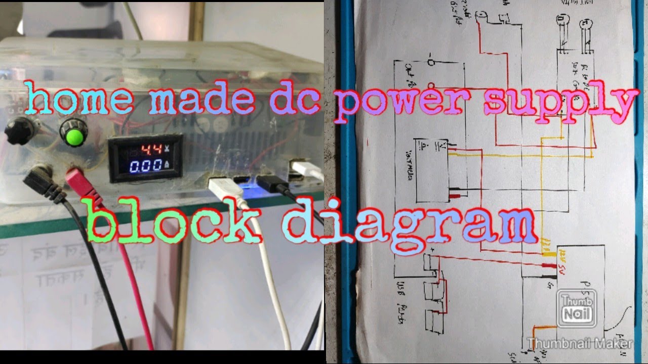 Home made dc power supply block diagram - YouTube