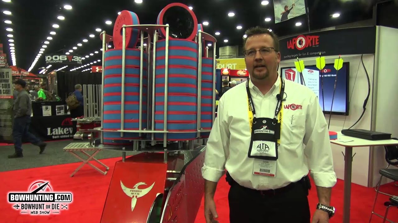 Laporte Phoenix 65T Aerial Archery Target Launcher 2016 ATA Show YouTube