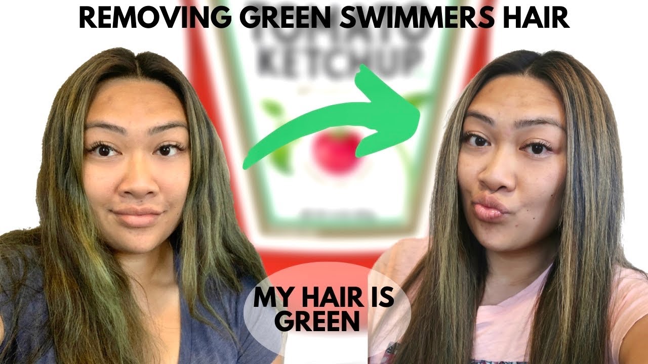 Using Ketchup To Remove Green Swimmers Hair | It Worked!!