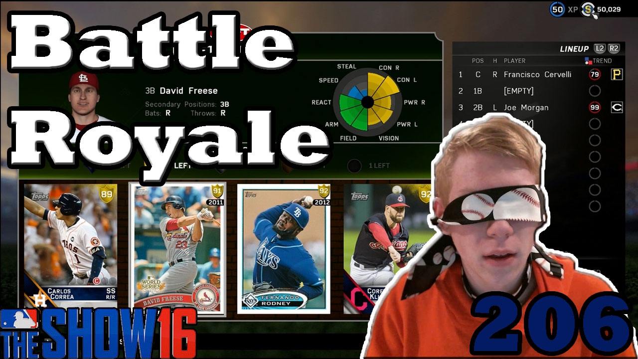 MLB 16 The Show Battle Royale - WORST TEAM EVER!! BLINDFOLD DRAFT!! Episode 206