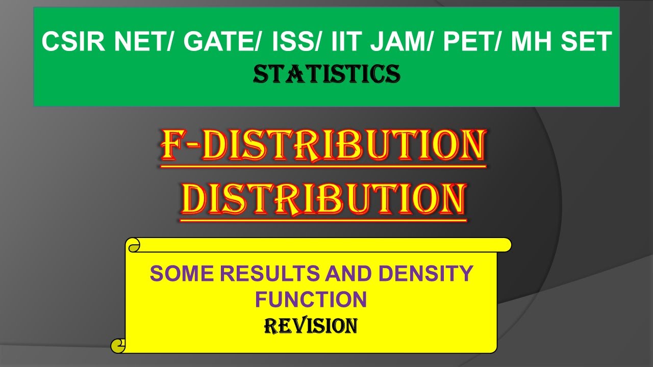 F Distribution YouTube