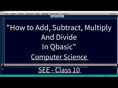 (QBASIC)addition, subtraction, multiplication and division in qbasic