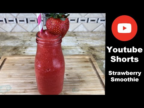 Homemade Strawberry Smoothie #Shorts