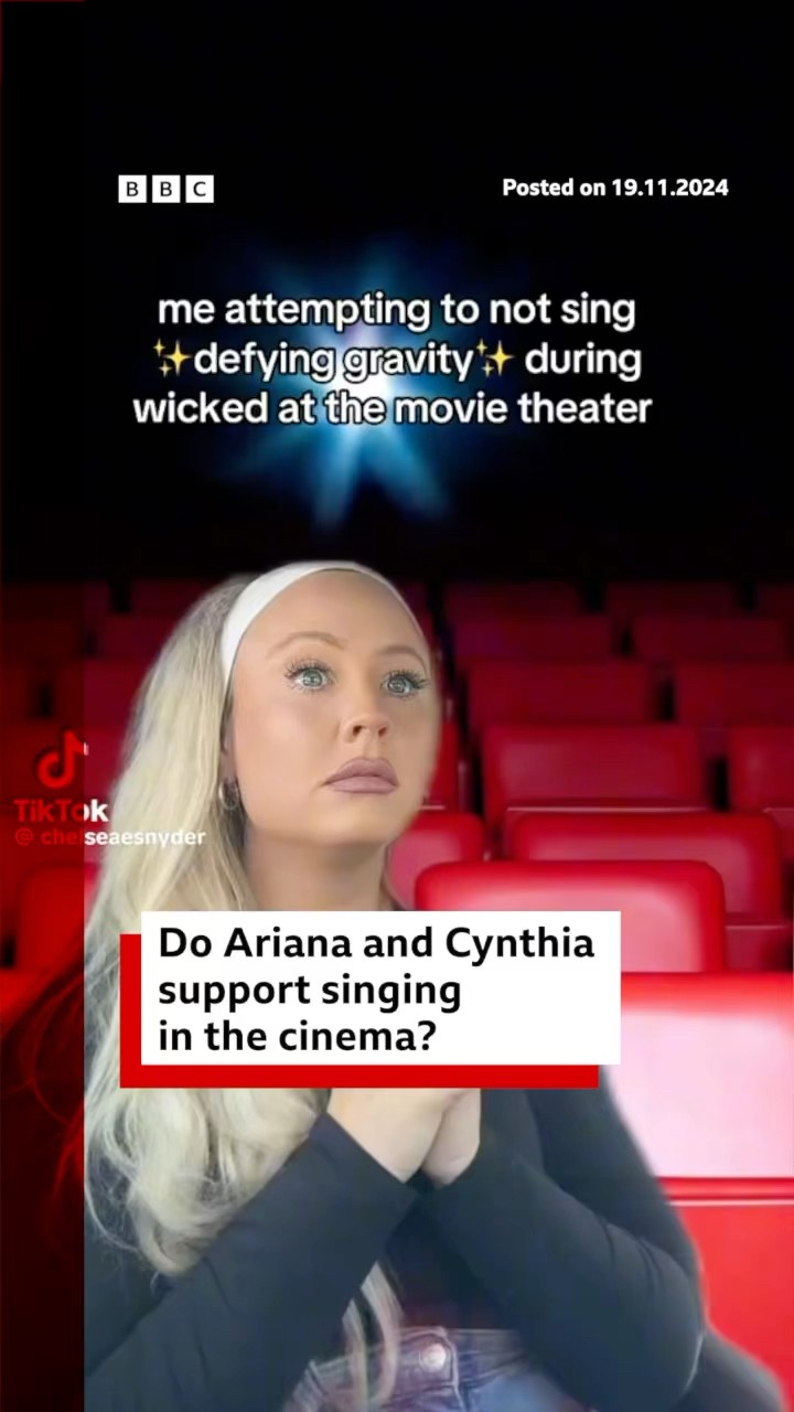 Ariana and Cynthia on singing in cinemas. #WickedMovie #BBCNews