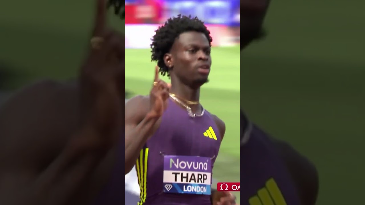 Ja'Kobe Tharp wins in London with 12.89 over 110m hurdles #DiamondLeague