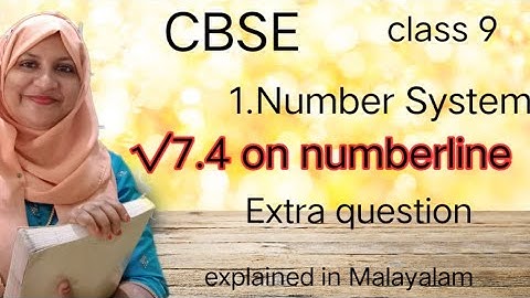 Represent √7.4 on a numberline CBSE maths class 9 in Malayalam