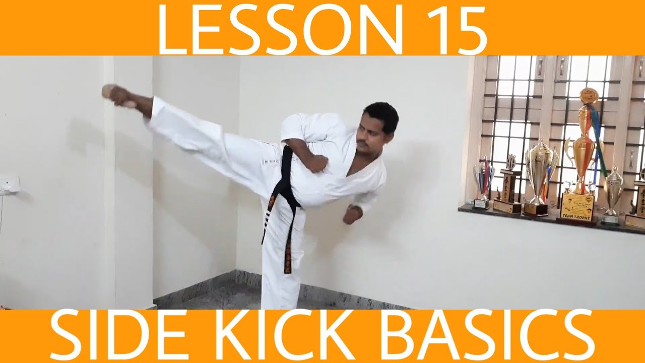 Karate for beginnersLesson 15 SIDE KICK BASICS YouTube
