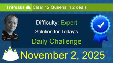 Microsoft Solitaire Collection: TriPeaks - Expert - November 2, 2025