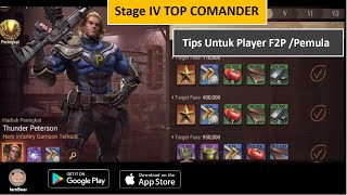 TOP COMANDER Stage IV : Tips Buat Player F2P / Gratisan Bisa Bersaing ! Doomsday : Last Survivors