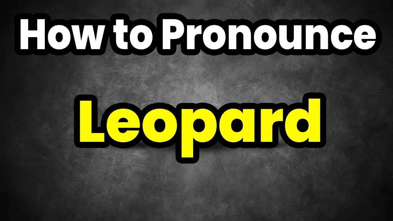 How To Pronounce Leopard? (CORRECTLY) Meaning & Pronunciation