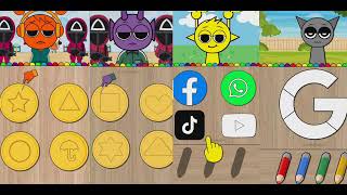 Sprunki Incredibox and Squid Game challenge Sprunki Incredibox Colour MatchPuzzle challenge sprunki