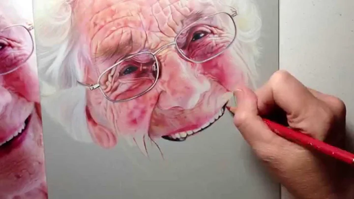 Photorealistic Speed Drawing of an Elderly Lady