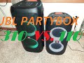Jbl partybox 310  110 sound comparison  indoor   bass boost one  ac powered