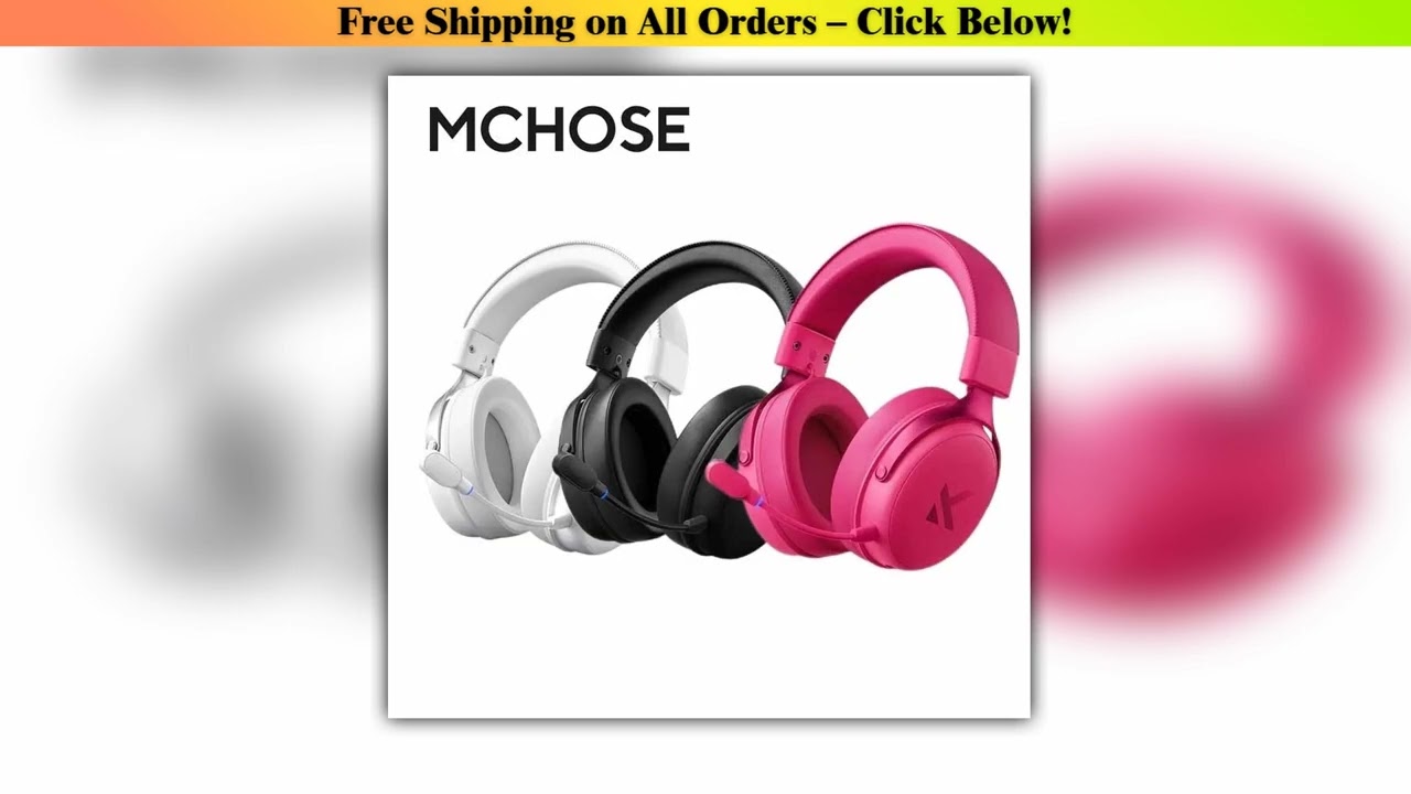 MCHOSE V9 pro ESports Headset with Microphone TriMode Gaming USB Wireless 71 Channel Surround Sound