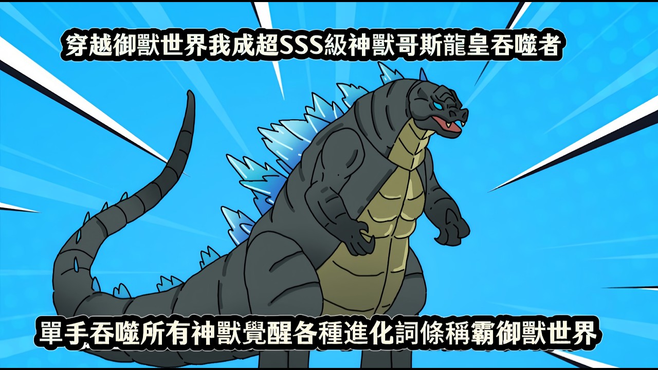 穿越御獸世界我成超SSS級神獸哥斯龍皇吞噬者，單手吞噬所有神獸覺醒各種進化詞條稱霸御獸世界