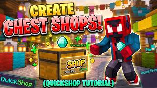 How to Create CHEST SHOPS in Minecraft! (QuickShop Tutorial)