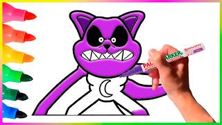 Coloring Pages SMILING CRITTERS - Catnap / Satisfying Coloring Poppy Playtime Chapter Top