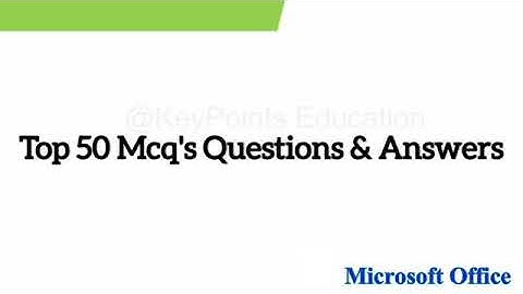 💺💻MS Access🏢 Mcq