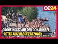 Großeinsatz auf der Donauinsel: Toter aus Wasser gezogen