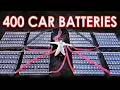 400 Car Batteries Wired Together