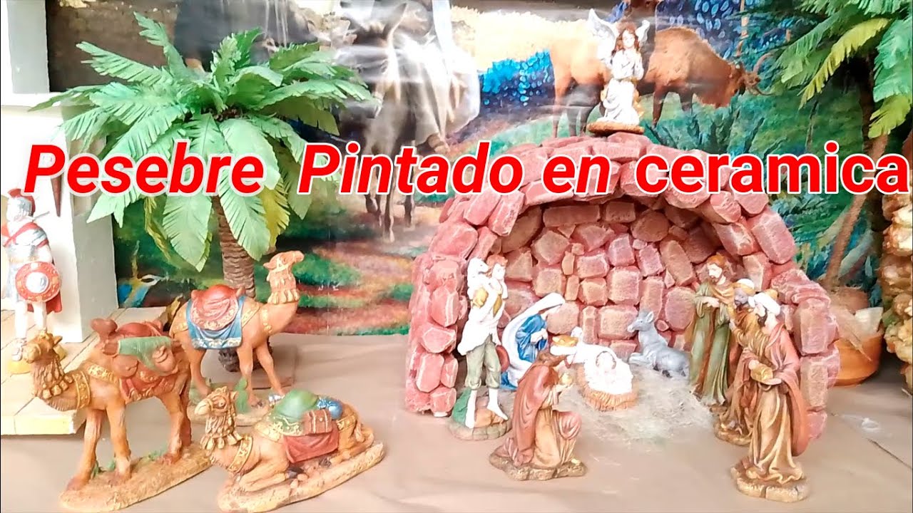 ♥️Como PINTAR un Pesebre/Nacimiento en Cerámica /how to paint a ceramic nativity scene