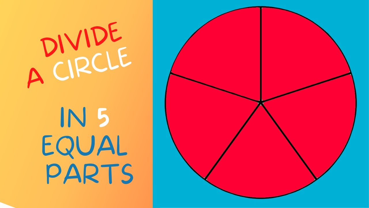 to split a circle in 5 equal parts easy step | Easy Geometry Tutorial - YouTube
