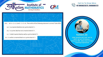 Question 14 | Ideals | Prime and Maximal ideals | Quotient rings 2012