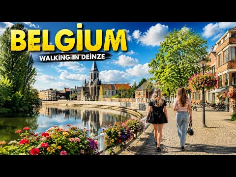 BELGIUM Walking Tour 🇧🇪 | Beautiful Deinze in Summer | 4K | No Talking